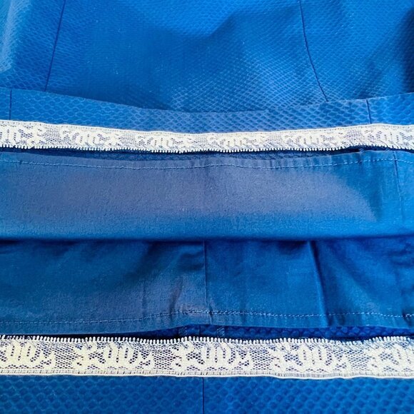 Lilly Pulitzer NWT Leigh Stretch Shift Dress True Navy & Gold Lace Detail Sz 6 - Picture 13 of 16